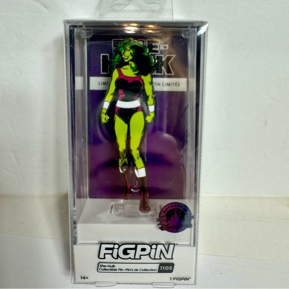 NWT. Disney Parks 2023 Marvel She Hulk #1105 LE Figpin Pin